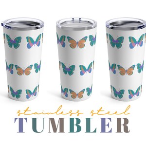 butterfly mug, butterfly tumbler, butterfly lover gift, butterfly coffee cup, nature lover gift, animal lover tumbler,cute butterfly tumbler