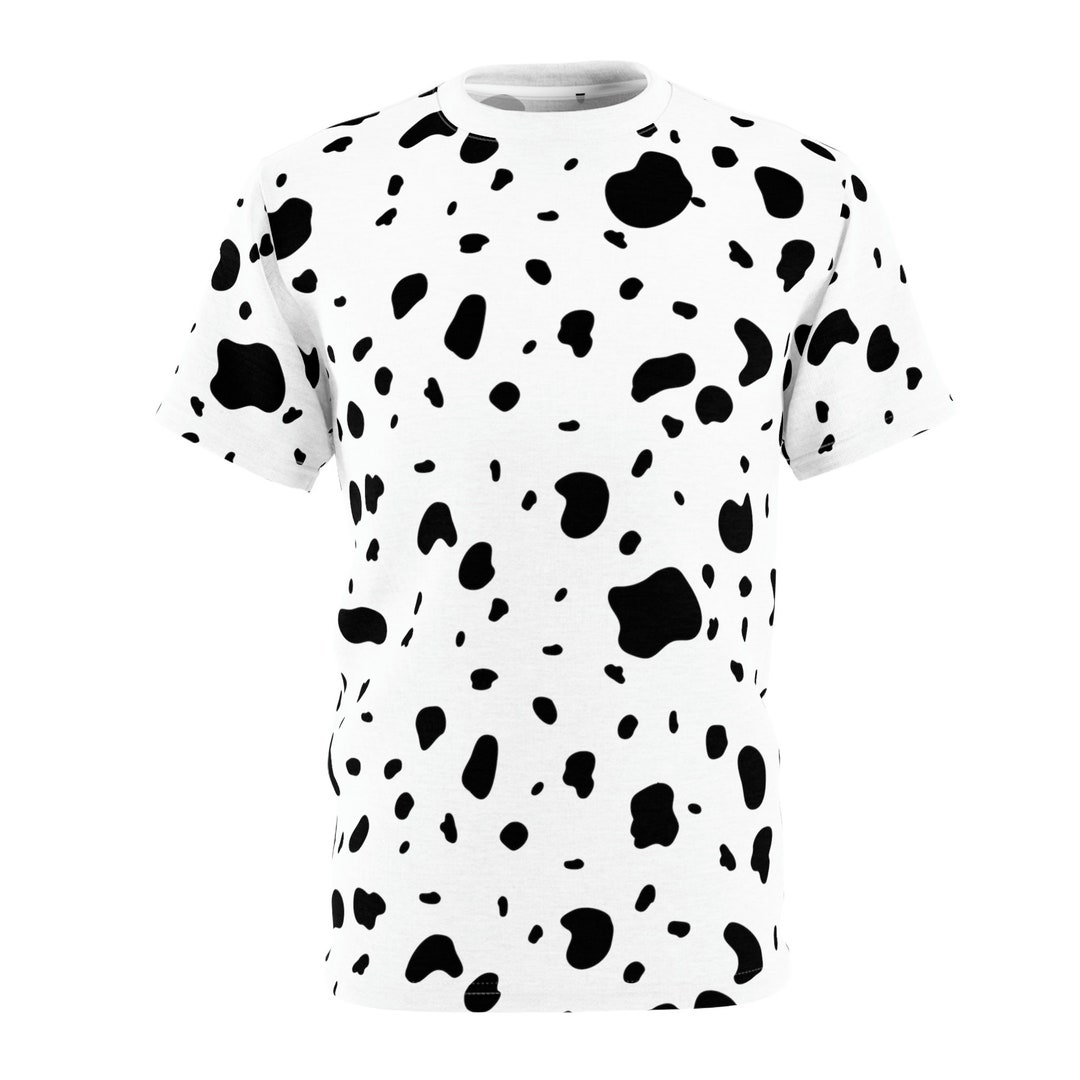 Dalmatian Shirt, Dalmatian Print Women's Shirt, Dalmatian Halloween Adult  Costume, Dalmatian Mom Shirt, Dalmatian Print Top, Dalmatian Print 