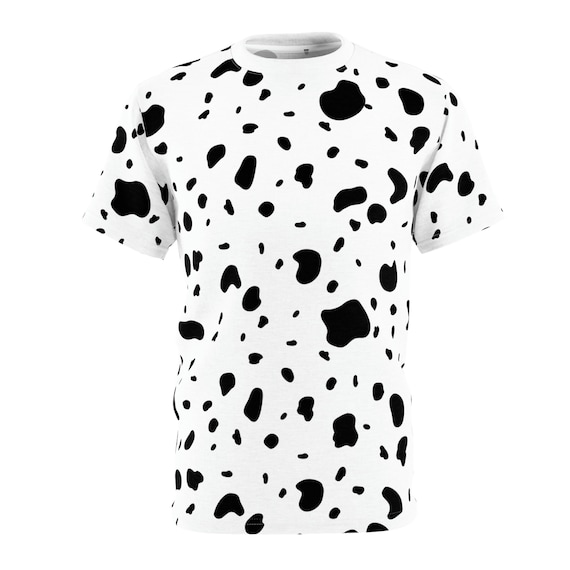 Dalmatian Shirt, Dalmatian Print Women's Shirt, Dalmatian Halloween Adult  Costume, Dalmatian Mom Shirt, Dalmatian Print Top, Dalmatian Print 