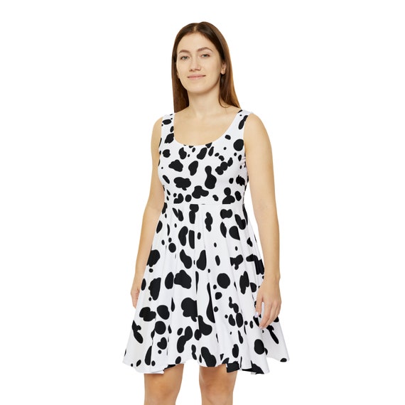 Dalmatian Print Women s Skater Dress Dalmatian Costume Dalmatian Dress Dalmatian Lover Gift Animal Print Skater Dress Dalmatian Mom Etsy