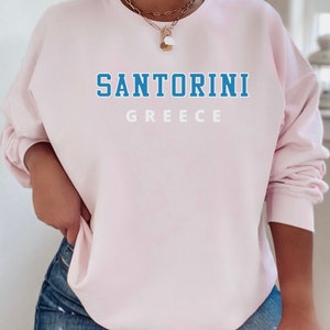 santorini greece sweatshirt, santorini gift, vintage greece sweatshirt,, athens greece crewneck, greek islands crewneck, greece trip gifts