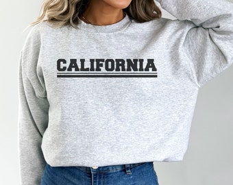 California Crewneck, Kalifornien Pullover, Geschenk für sie, Kalifornien Geschenke, West Coast Sweatshirt, Custom State Crewneck, individuelles Geschenk für sie