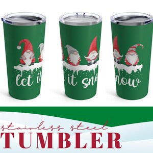 bicchiere gnomo, bicchiere di Natale, lascia che nevichi tazza da caffè, tazza da caffè gnomo, regalo amante gnomo, regalo di Natale insegnante, tazza gnomo natalizio