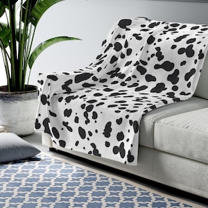 Dalmatian Print Blanket, Dalmatian Print Home Decor, Animal Print Blanket, Dalmatian Gift Ideas for Dalmatian Lovers, Dalmatian Dog Blanket