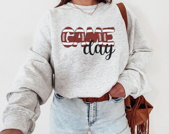 game day football crewneck, football sweatshirt, football mom crewneck, game day vibes sweatshirt,football sports crewneck,game day crewneck