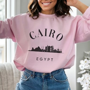cairo egypt sweatshirt, egypt gift, cairo crewneck, egypt pyramids, egypt sweater, egyptian crewneck, egypt lover gift, cairo egypt sweater