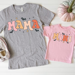 Set di magliette di Halloween per mamma e mini: magliette abbinate spettrali