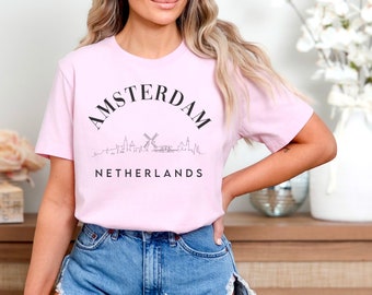 Maglietta Amsterdam Paesi Bassi: Maglietta souvenir olandese