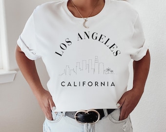 los angeles shirt, vintage california shirt, los angeles gift, west coast shirt, gift for her, california lover gift, hollywood shirt