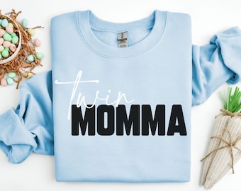 twin mama sweatshirt, expecting twins mom gift, twin mom gift ideas, first mothers day gift, twin momma gift, twin announcement sweater