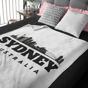 couverture austalia, cadeau sydney australie, cadeau australie, cadeau du port de sydney, horizon de sydney, couverture aus, cadeau australien, couverture sydney