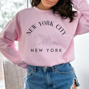 bluza z kapturem new york, prezent dla nowojorczyka, bluza z kapturem new york city, wschodnie wybrzeże z okrągłym dekoltem, bluza z kapturem new yorker, prezent dla nowojorskiej kochanki dla niej