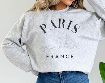 paris france crewneck, vogue style sweatshirt, custom city crewneck, vogue paris shirt, eiffel tower, paris apparel for women, gift for her