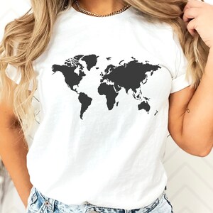 Weltkarte Shirt, Länder Shirt, Welt Shirt, Landkarte Shirt, Geographie Shirt, Reise Liebhaber, Abenteuer Shirt, Reise Shirt, Fernweh Geschenk