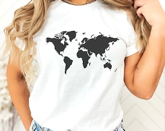 world map shirt, countries shirt, world shirt, map shirt, geography map shirt, travel lover, adventure shirt, travel shirt, wanderlust gift