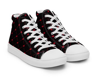 Thumbs Up Argyle Print | Influencer Streetwear | Men’s high top canvas shoes