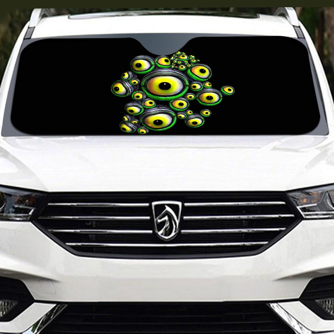 Alien Creature Eyes Horror Halloween Creepy Monster Eyes Windshield