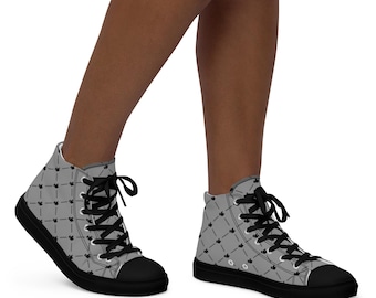 Daumen hoch Argyle Print | Influencer Streetwear | Hohe Damen Canvasschuhe