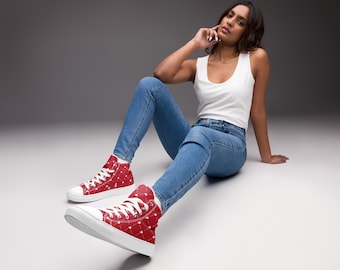 Thumbs Up Argyle Print / Influencer Streetwear / Zapatillas altas de lona para mujer