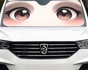 Panda Anime Eyes (Multiple Options) Windshield Sunshade