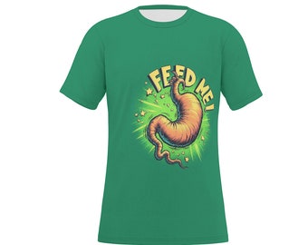 Feed Me! | Hungry Stomach | Hangry Rumbling Stomach | All-Over Print Adult & Kid's O-Neck T-Shirt