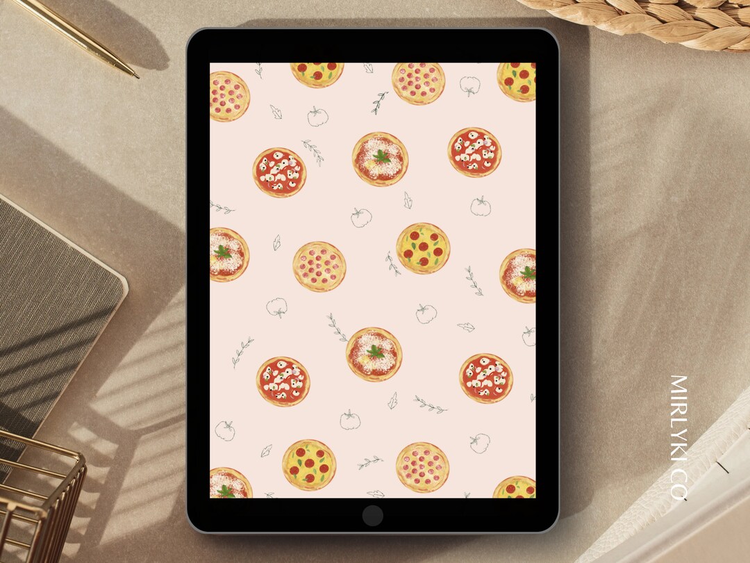 Pizza iPad Wallpaper Tablet Wallpaper Lock Screen Wallpaper Food ...