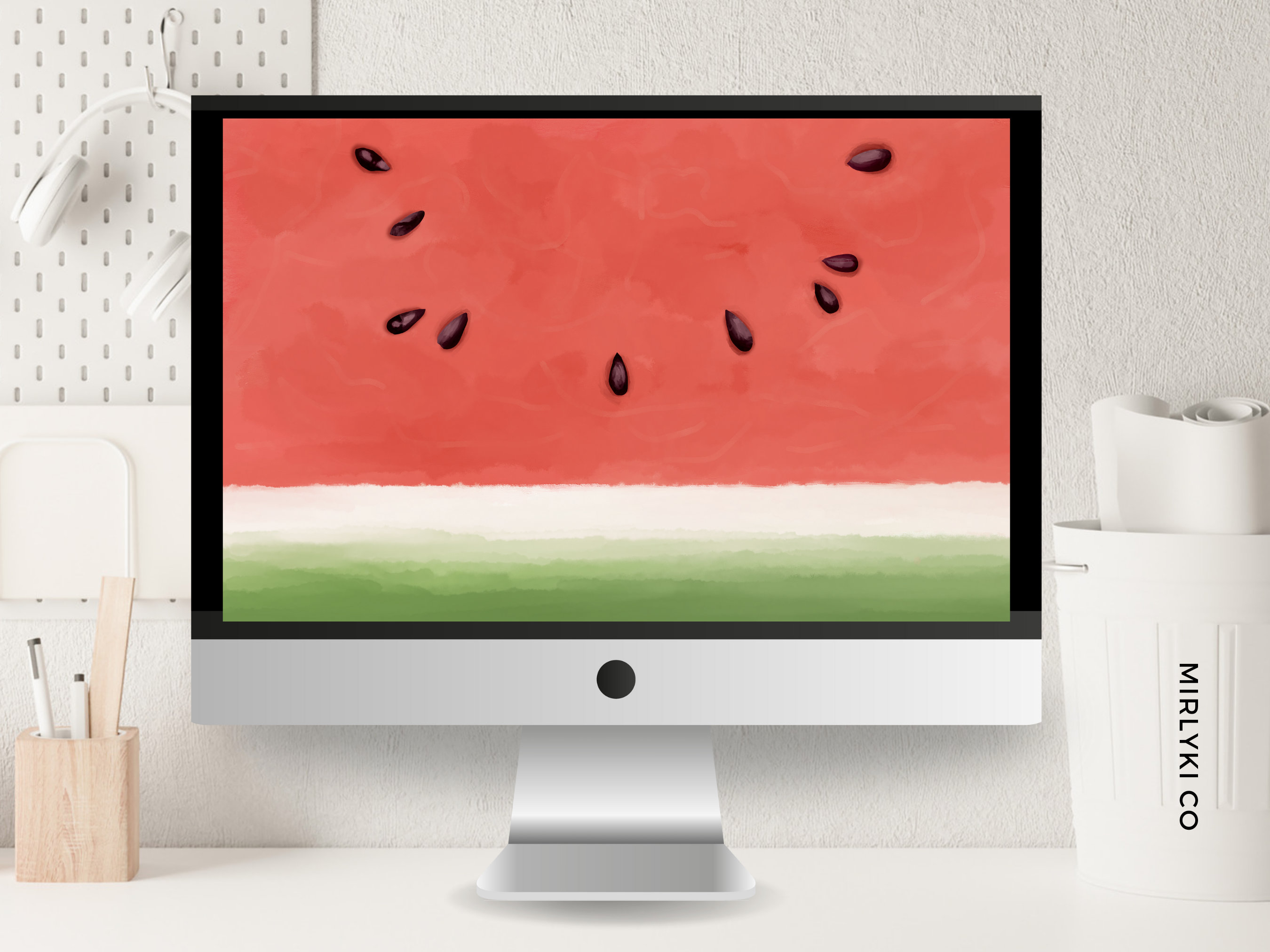 Watermelon Watercolour Desktop Wallpaper Watercolour Desktop
