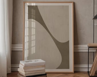 Neutral Organic Abstract Wall Art | Japandi Wabi Sabi Minimalist Print | Modern Digital Download | Scandinavian Home Decor | Aesthetic art