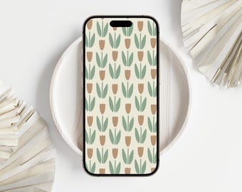 Tulips pastel abstract aesthetic phone wallpaper | iphone android lock screen | Aesthetic wallpaper | Cute wallpaper | Simple