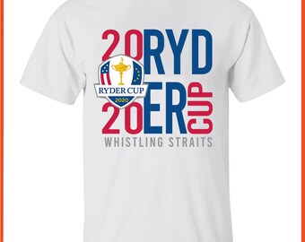 2021 43rd Ryder Cup Whistling Straits Poster 2-Sides Black T-Shirt Size S-5XL