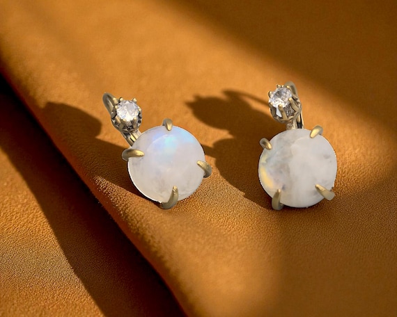 Boucles D’oreilles En Argent Avec Labradorite – Modèle Pendantes – Neuf Sans Emballage