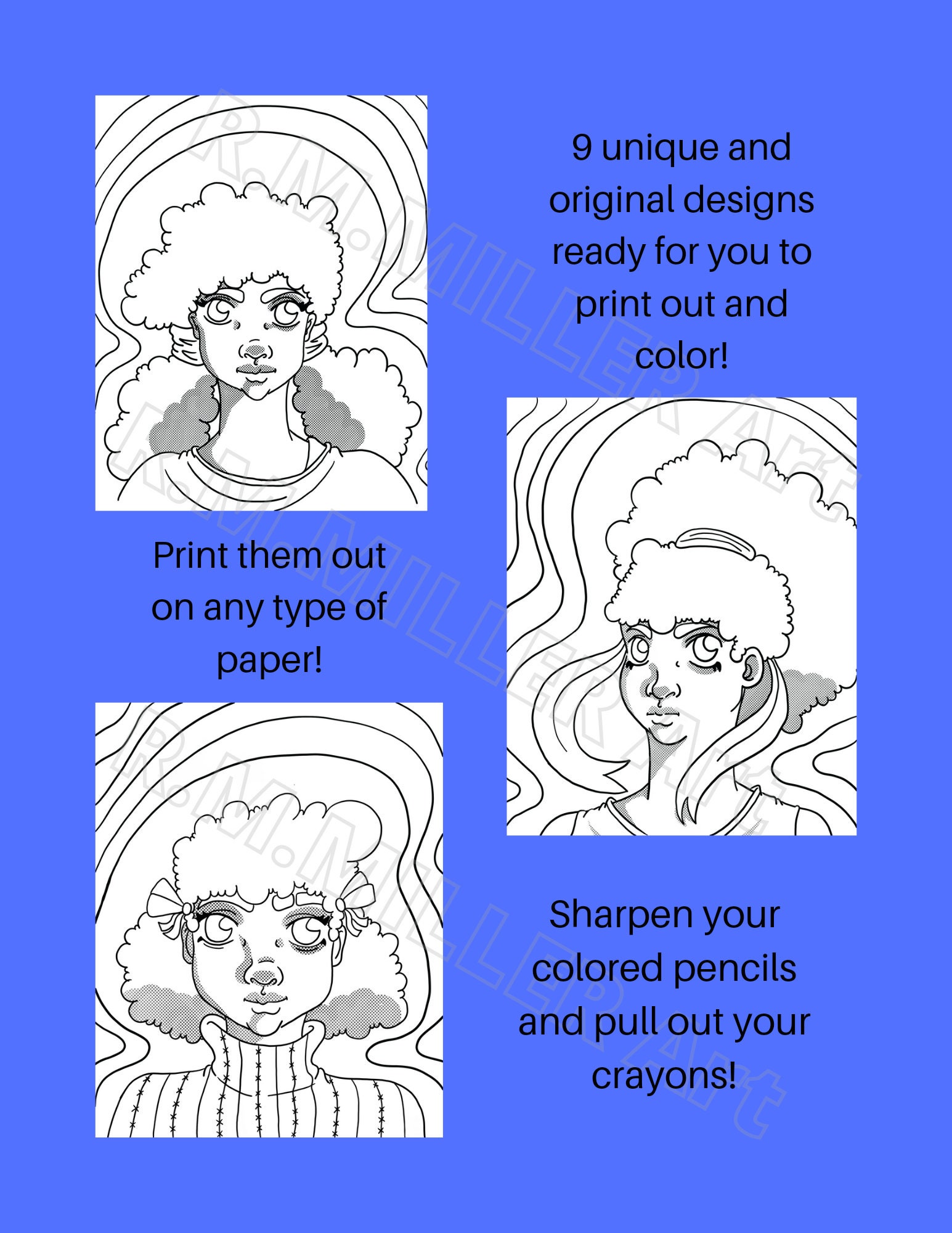 R.m.miller's Coloring Pages [digital Download] - Etsy