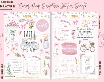 Faith-Based Waterproof Bible Verse Sticker Sheet| Phil.4:13 Purple Butterfly, Vintage, Honeybee &Floral Aesthetic for Bible Journaling Notes