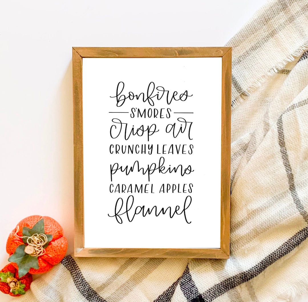 Fall Things Printable | Fall Wall Decor | Fall Art Printable | Autumn ...