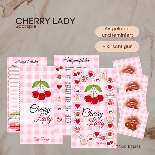 Cherry Lady Sparspiel für Budgetbinder A6