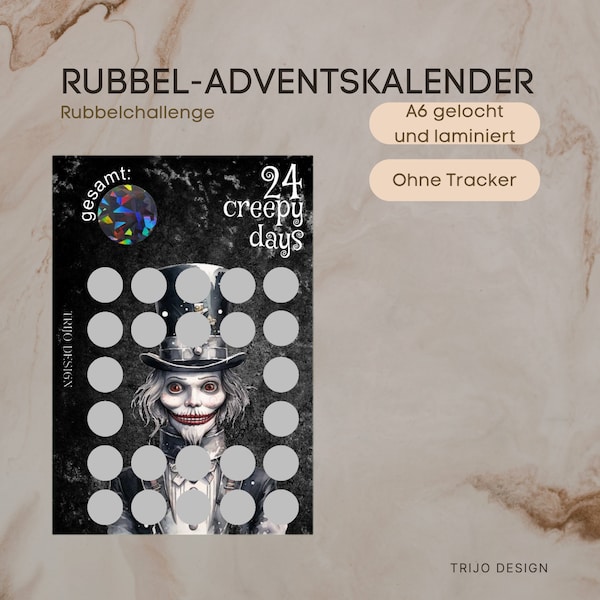 Rubbel-Adventskalender A6 Creepy
