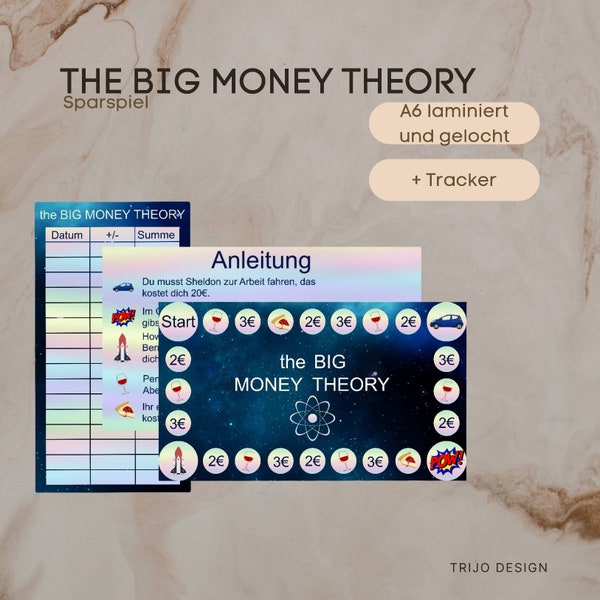 Sparspiel the big money theory | Sparchallenge | Budgetbinder A6