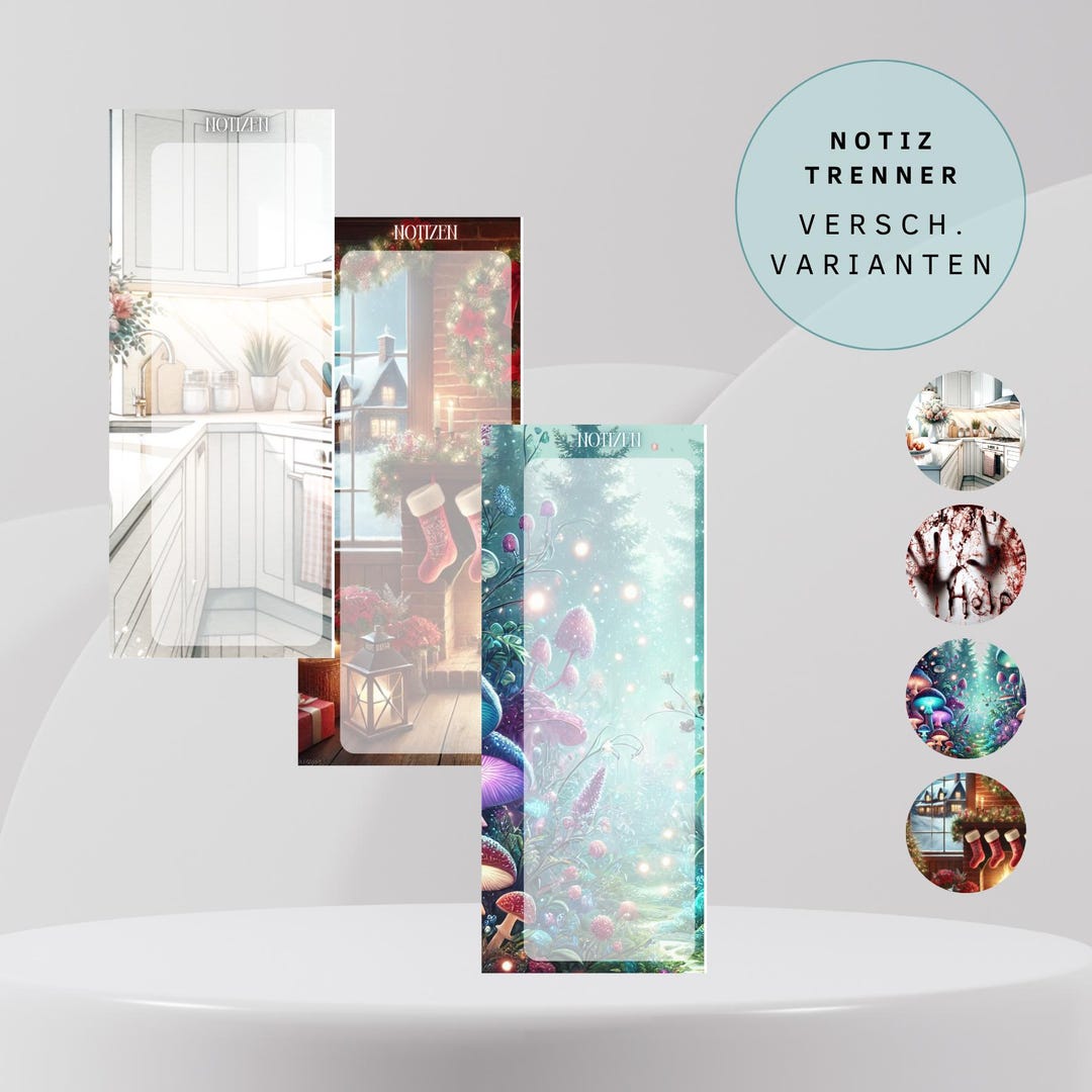 Motif-based Note Dividers, Various Options | A6 | Register ...