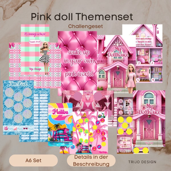 Pink doll Themenset A6