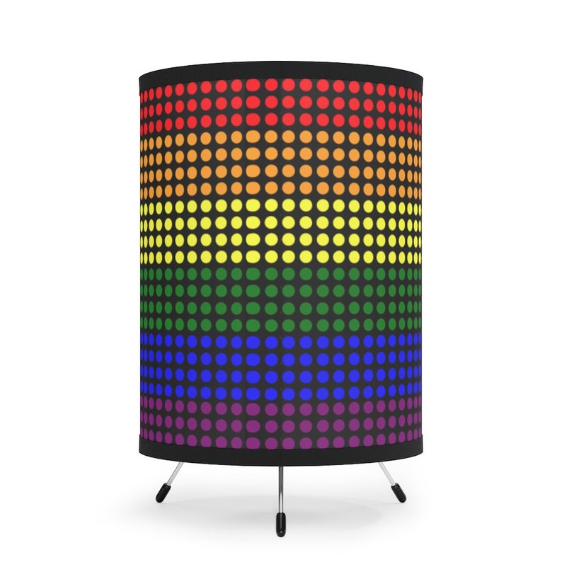 LGBTQ Pride Agender Gifts Agender Flag Tripod Lamp LGBTQ Home Decor Gay Housewarming Gift Gay Home Decor Agender Lamp