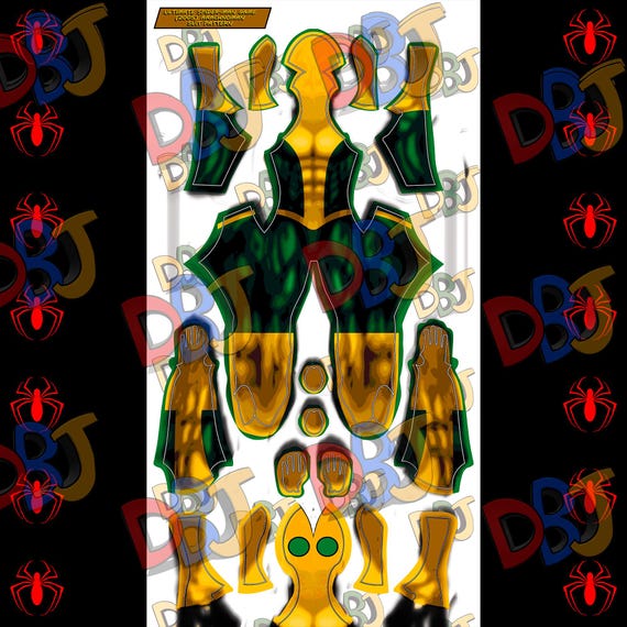 Ultimate Spider-Man 2005 Game Arachnoman Suit Pattern V2