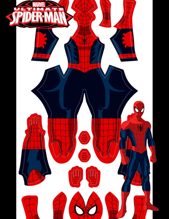 Ultimate Spider-Man 2012 TV Show Pattern with mask (On screen version) V1