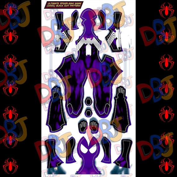 Ultimate Spider-Man 2005 Game Black Suit Pattern V2