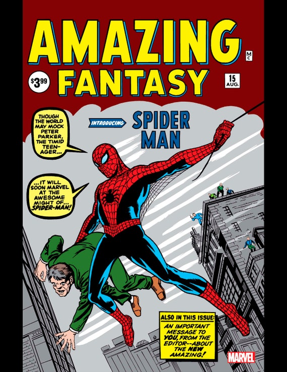 Amazing Fantasy 15 Spider-man Comic Styled Pattern Bundle V1 