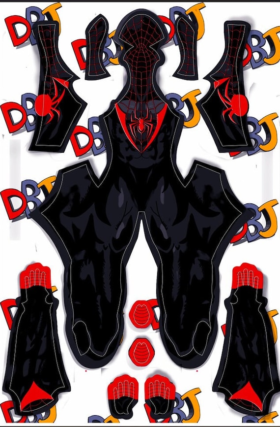 Miles Morales Spider-Man Comic Styled Pattern V2