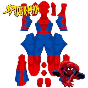 90s TAS Spider-Man pattern V1 ( Daytime Version with toon styled shading)