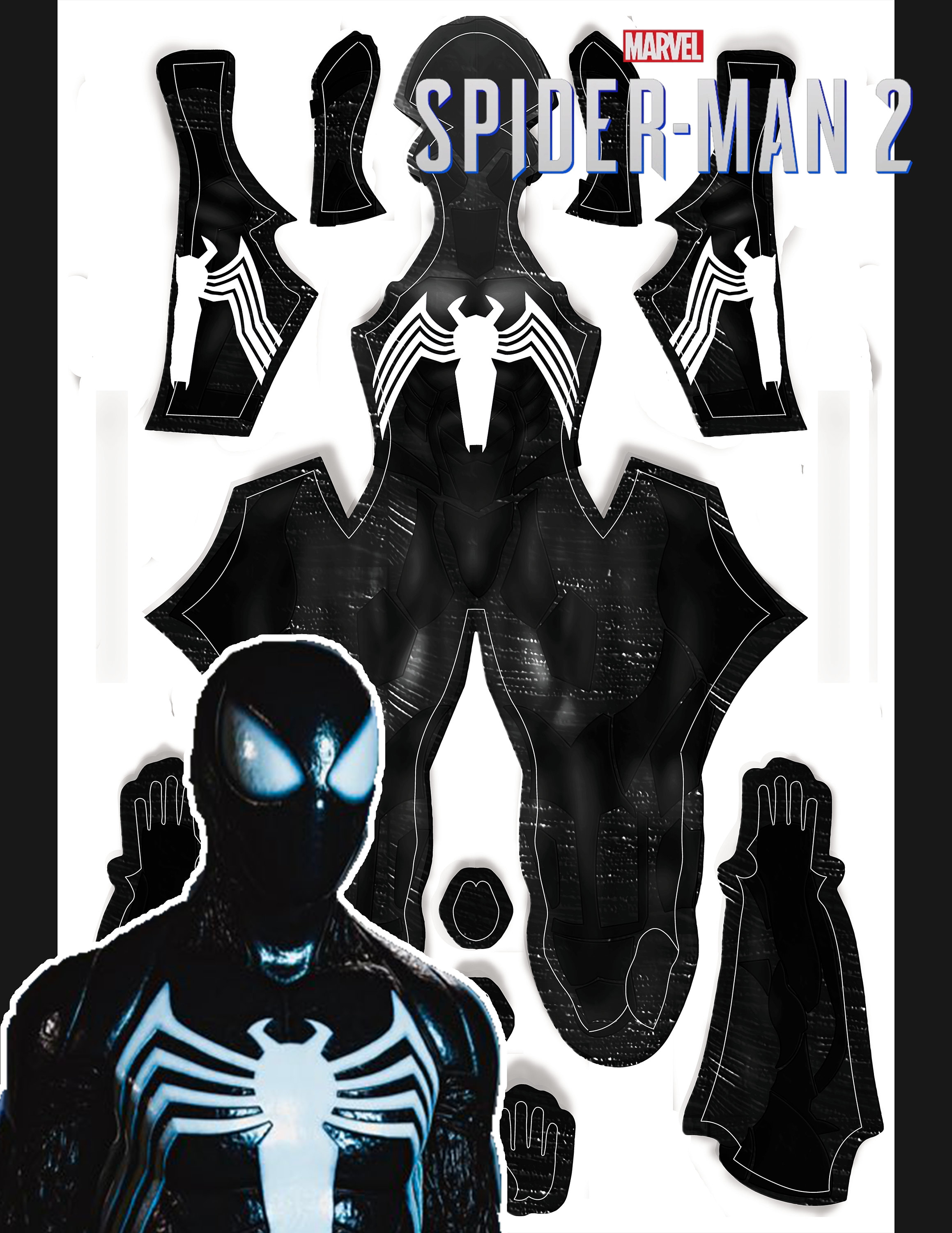 A new look at the symbiote costume in Marvel's Spider-Man 2!!! : r