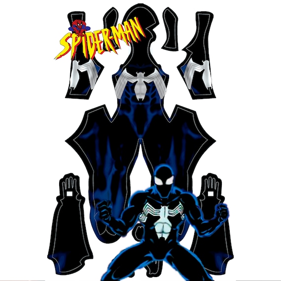 90s TAS Symbiote Spidey Pattern V1 (with real muscle shade)