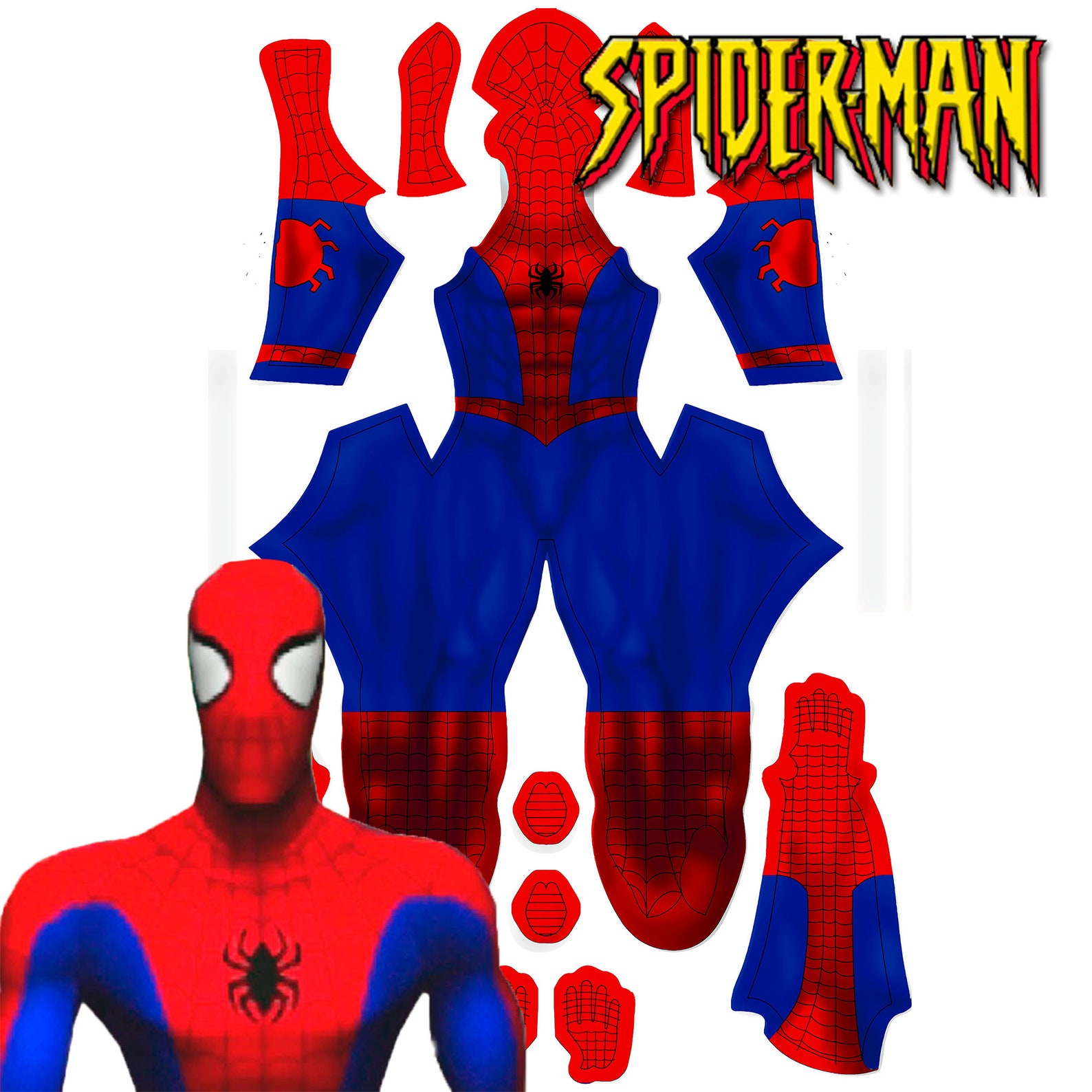 Neversoft Spiderman Classic Suits Bundle V1 Etsy