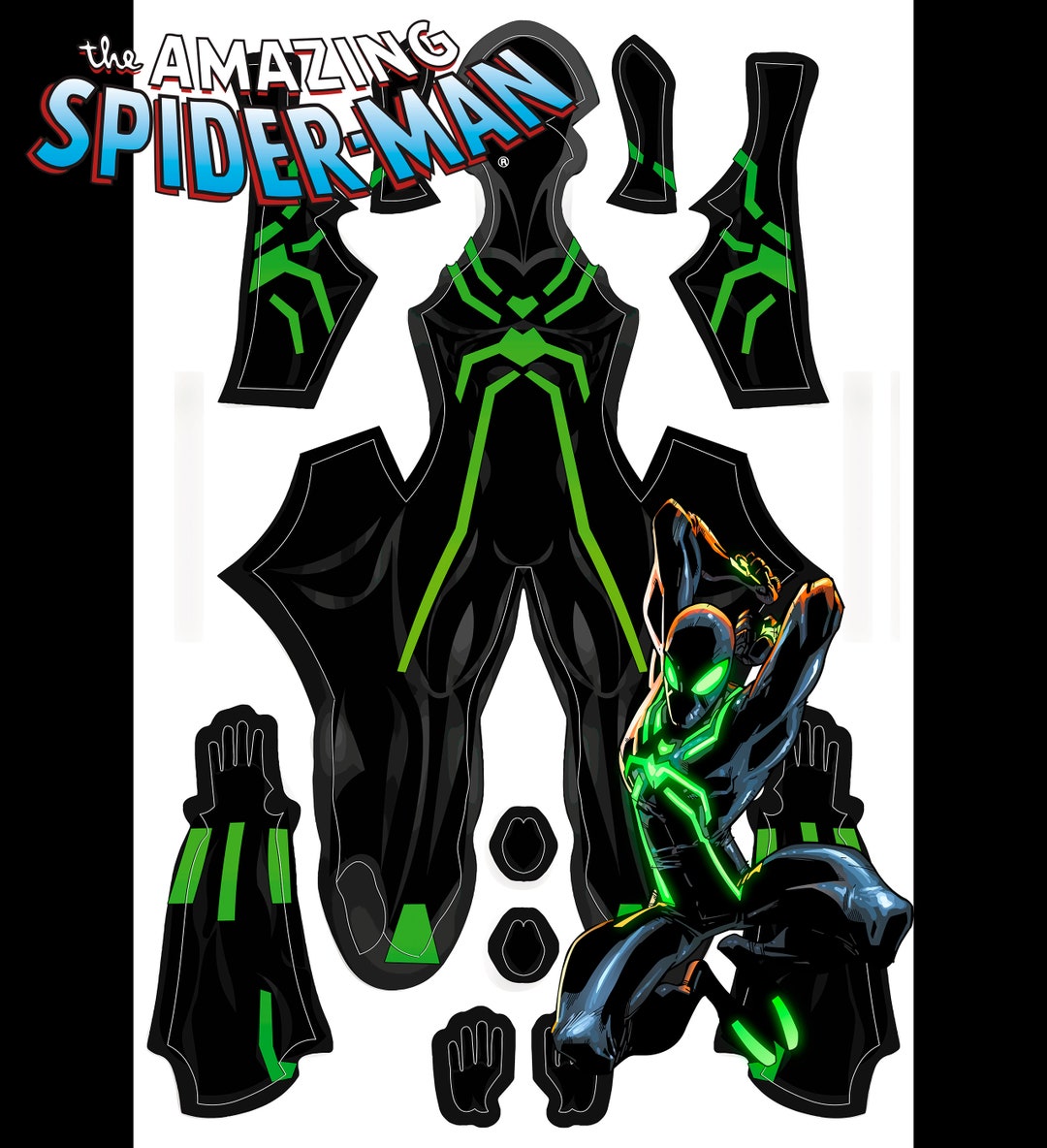 Big Time Stealth Spidey Comic Styled Pattern Bundle V1 - Etsy
